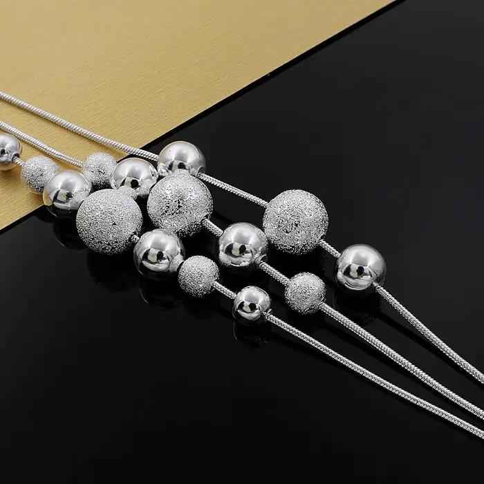 Collier de perles en argent Sterling 925, bijoux fins, classique, haute qualité, mode pour femmes, chaîne de mariage, cadeau, vente en gros