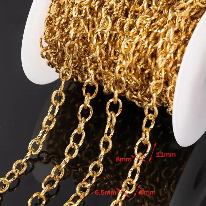 Collier en acier inoxydable de 1 mètre pour femmes bracelets artisanat bijoux accessoires matériaux polyvalents