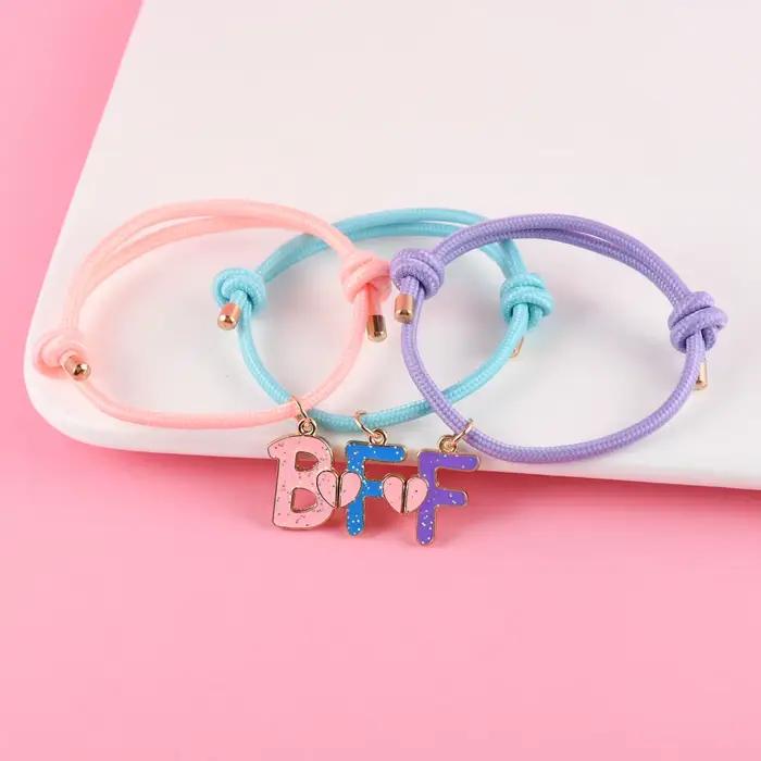 Bracelet BFF en forme de cœur bijoux d'amitié pour femmes cadeau personnalisé pour meilleur ami occasions spéciales