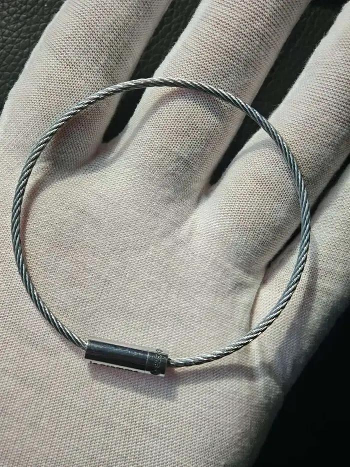 Bracelet en corde couleur argent LE pour hommes et femmes