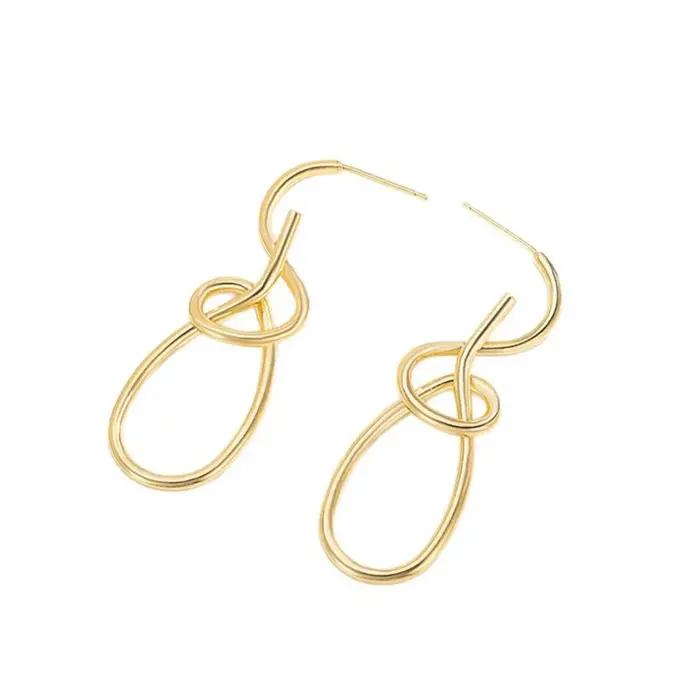 Boucle d'oreille irrégulière en argent 925 PANJBJ pour femmes