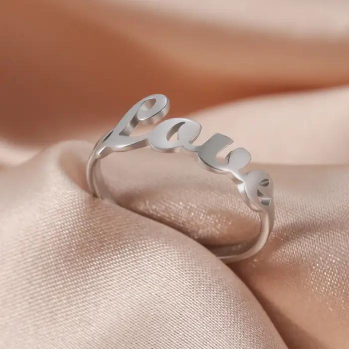 Bague d'amour simple et romantique pour femmes