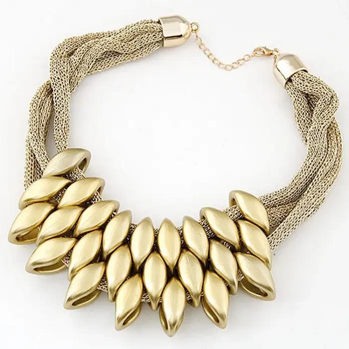 Collier ras du cou géométrique tressé à la main en acrylique pour femme styles modernes occasions spéciales
