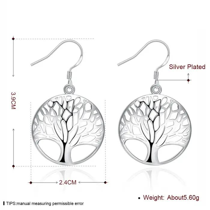 Boucles d'oreilles rondes creuses en argent sterling 925 élégantes pour femmes style moderne occasions spéciales mariage anniversaire cadeau de fête