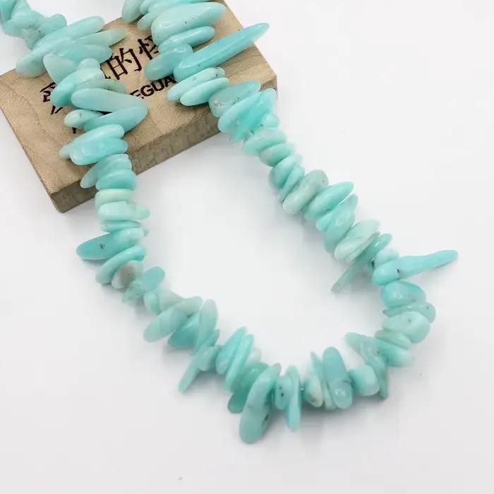 APDGG – perles en Amazonite péruvienne naturelle, libres de forme, 15.5 pouces, pour fabrication de bijoux, DIY