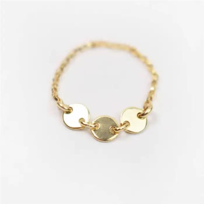 Bagues de pièces de monnaie minimalistes pour femmes