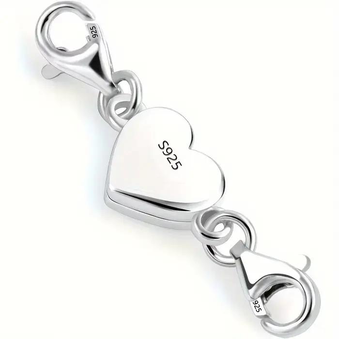 1 pièce Fermoir magnétique cœur pour bijoux, fermoir de collier magnétique, prolongateur de collier
