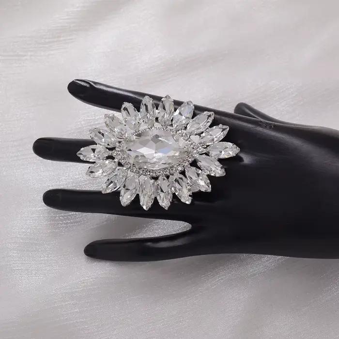 Grande Bague Ovale Ajustable de 5.2x7.3cm pour Femme