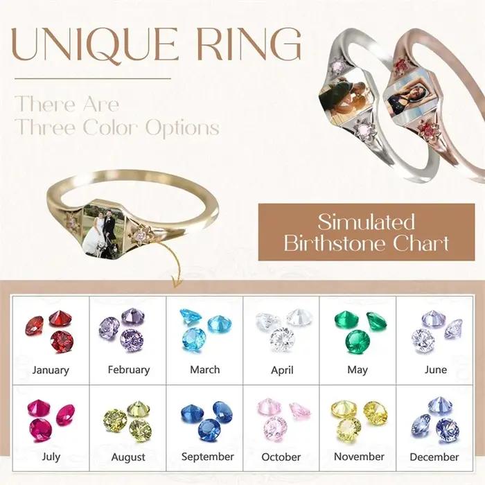 Bague photo personnalisée