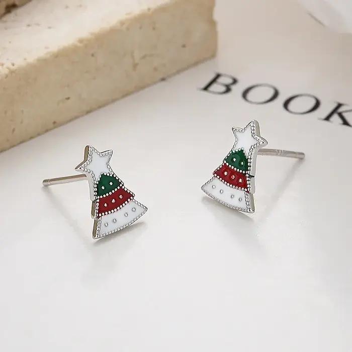 Boucles d'oreilles plaquées rhodium en argent S925