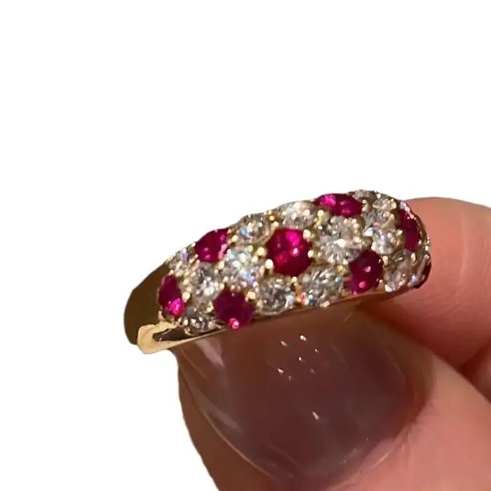 Bague de fiançailles de luxe en argent 925 pour femmes