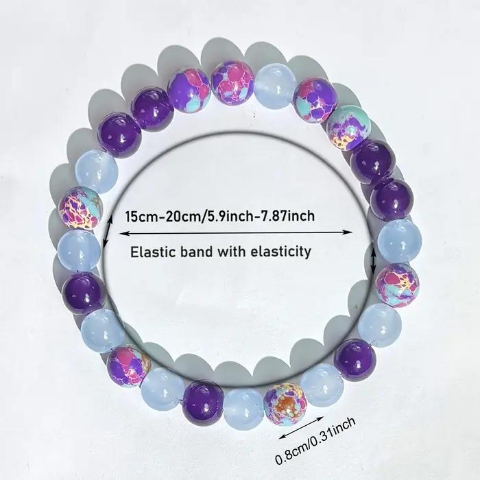 1 pièce/Bracelet paix d'esprit en jaspe impérial et améthyste