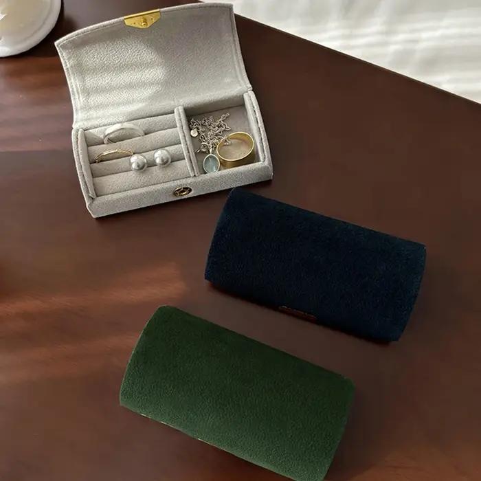 Mini boîte de rangement de bijoux Portable exquise pour les voyages d'affaires des femmes