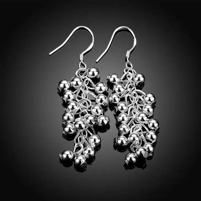 Boucles d'oreilles créatives en argent sterling 925 pour femme, motif raisin, cadeau tendance, offre