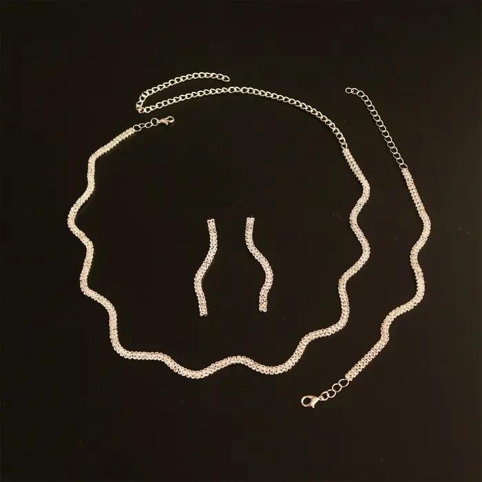 Ensemble de bijoux de mariage de luxe: ensemble collier