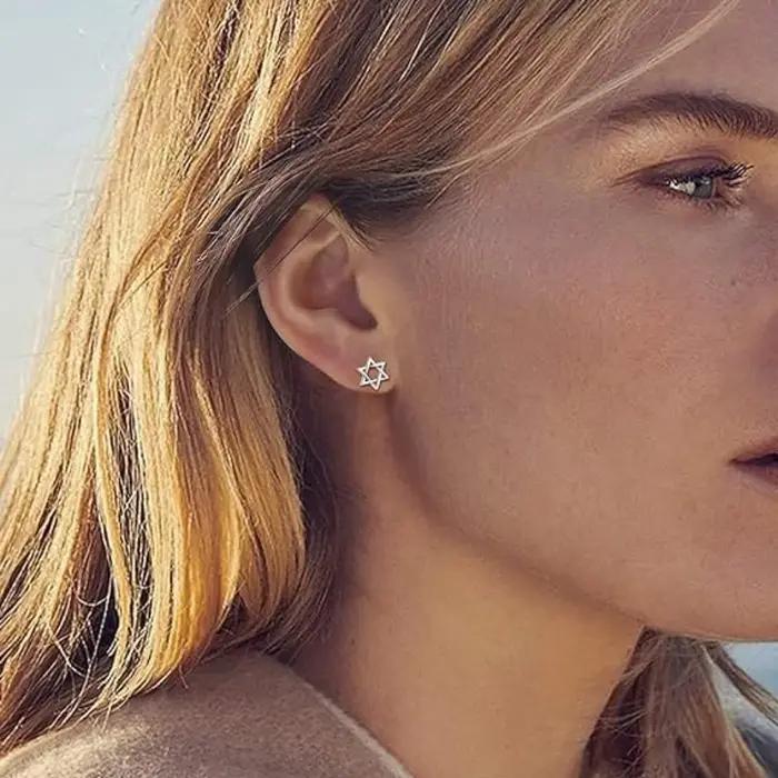Ensemble de bijoux étoile de David en acier inoxydable pour femmes occassions spéciales engagement