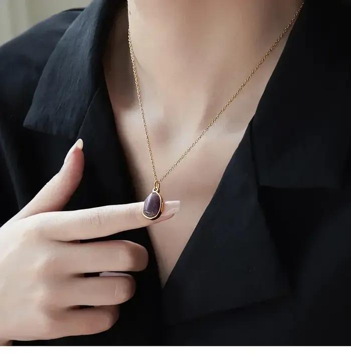Collier pendentif en cristal pour femme
