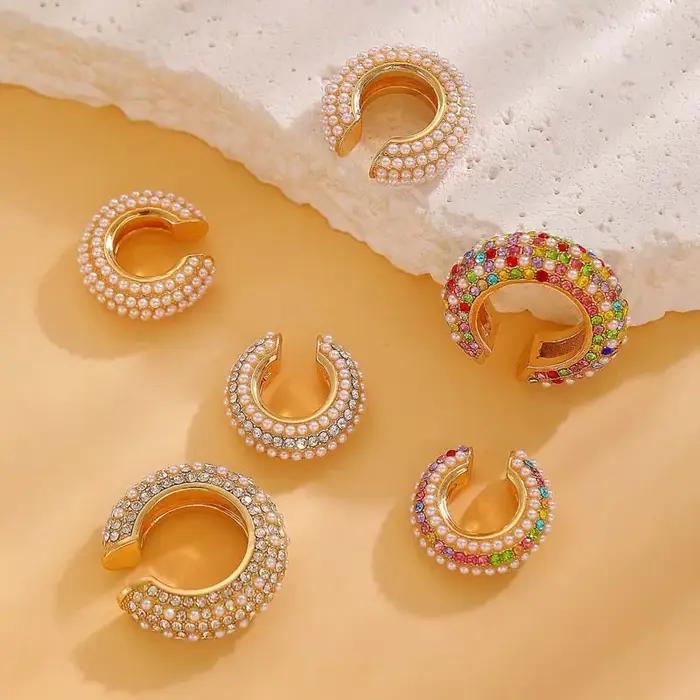 Boucles d'oreilles de luxe en cristal coloré pour femmes