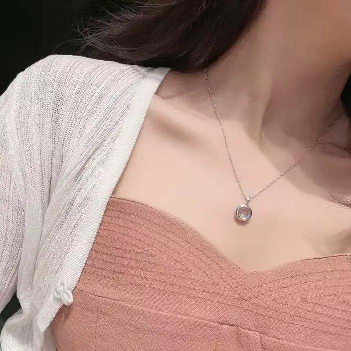 Collier plaqué or 18 carats Happy 1 Move Stone 5A