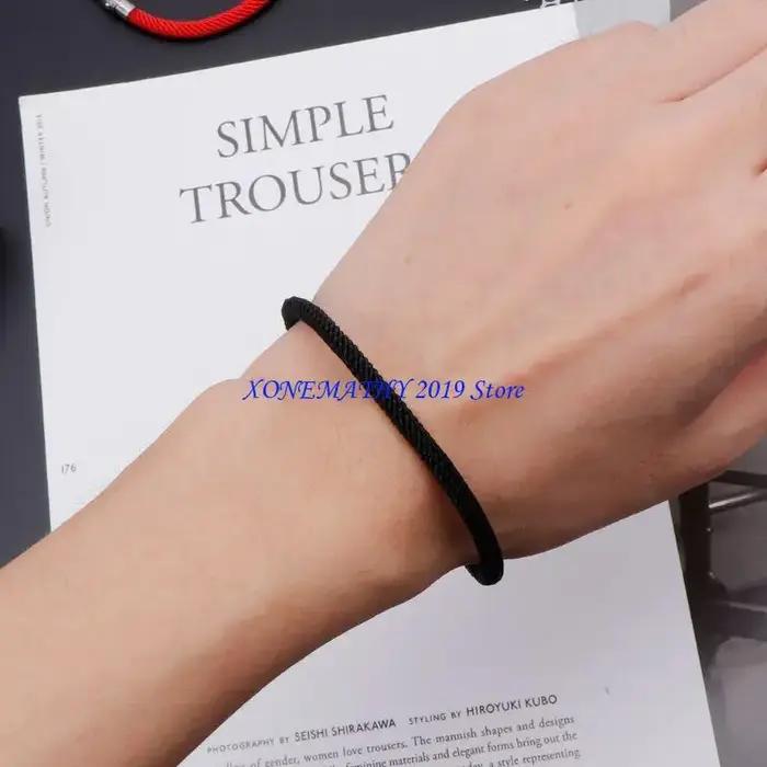 F42F – Bracelet à cordes tressées, rouge avec fermoir magnétique, Bracelets Kabbale