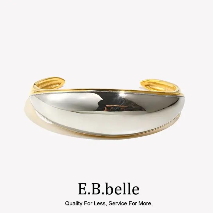 E.B.belle-Bracelet minimaliste en patchwork deux documents pour femme