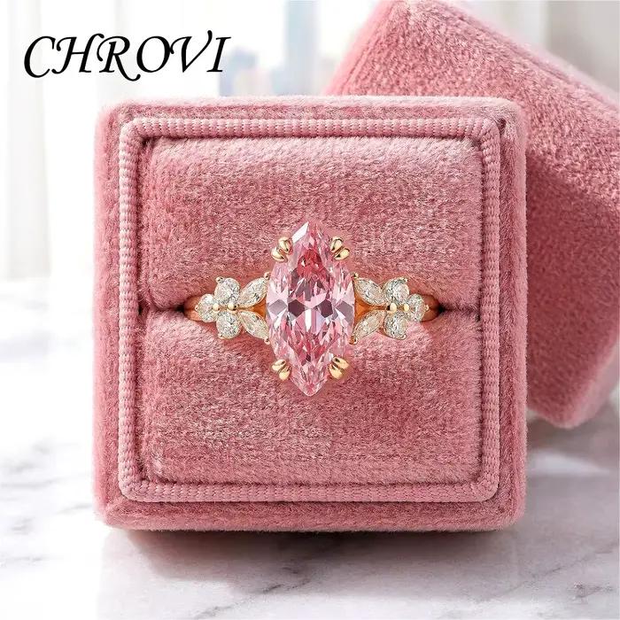 Bague de luxe légère en argent sterling 925 haut de gamme Padparadscha pour femme avec diamant à haute teneur en carbone, bague de mariage ouverte