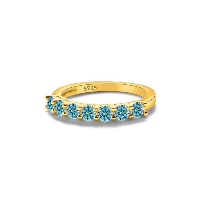 Bague de fiançailles en moissanite 925 argent sterling 0