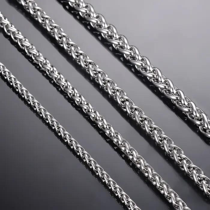 1 pièce largeur 2.5mm/3mm/4mm/5mm/6mm collier de chaîne à maillons de quille pour hommes femmes