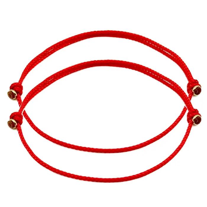 Lot de 2 bracelets bouddhistes tibétains pour femmes et hommes, corde tressée à la main, pour la Pro