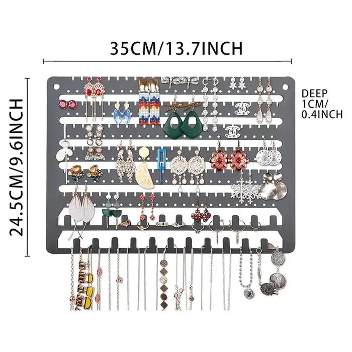 Support de Rangement Mural en Bois pour Bijoux