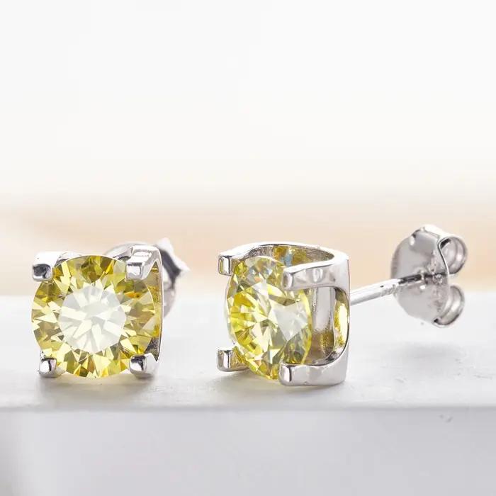 3ct D Clolor réel Moissanite ensembles de bijoux femmes en argent Sterling 925 boucles d'oreilles collier