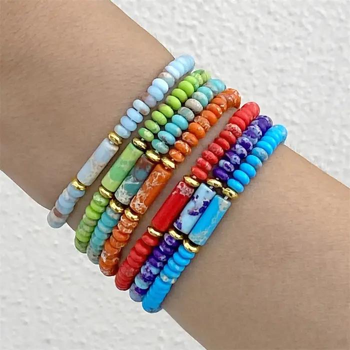 Bracelets à breloques de sédiments marins pour femmes et hommes