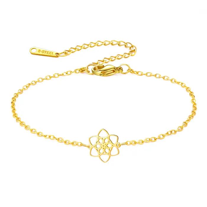 LIKGREAT Bracelet fleur de vie Bracelets Vintage pour femmes hommes breloques de mode géométrie sacrée bijoux cadeaux