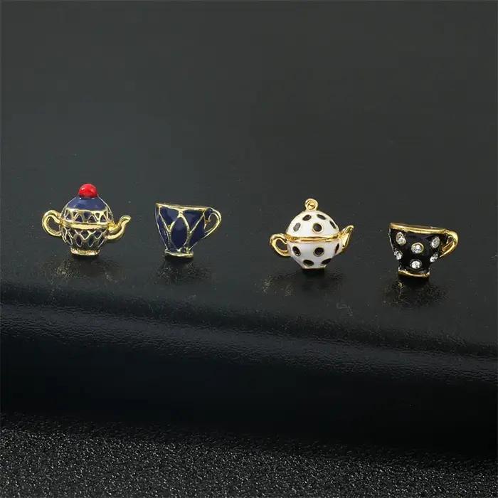 Boucles d'oreilles en forme de tasse à thé pour femmes