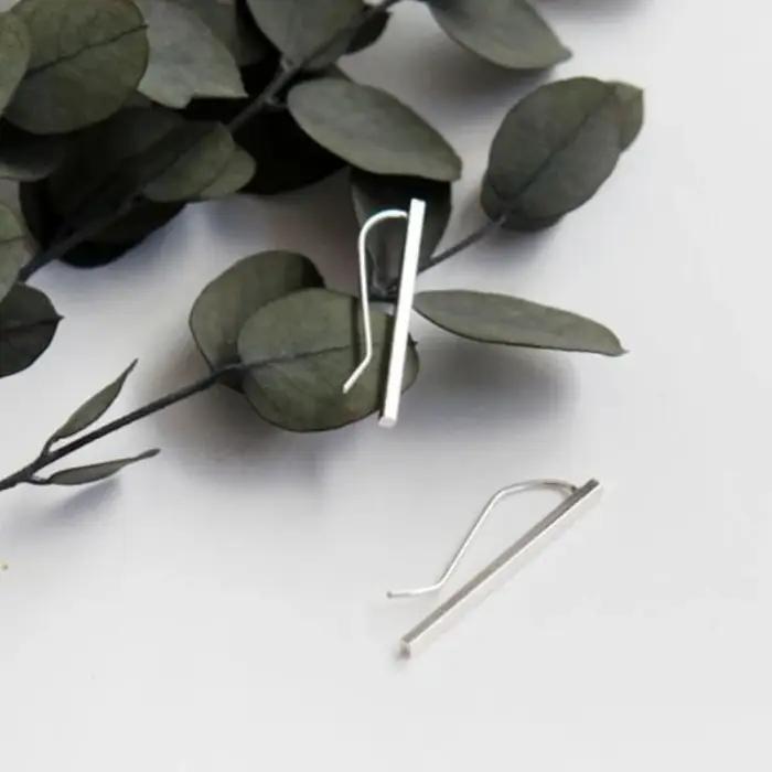 Boucles d'oreilles rectangulaires en argent Sterling 925