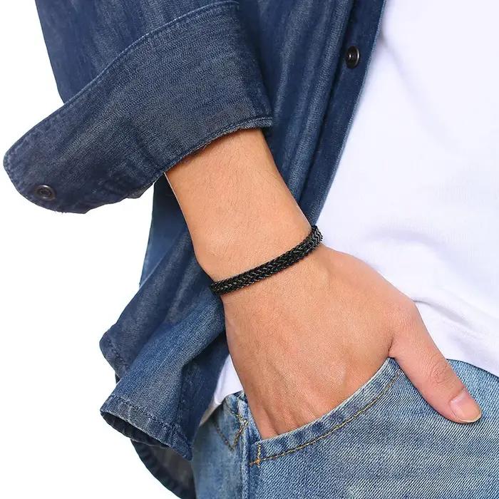 Bracelet chaîne dorée pour hommes et femmes
