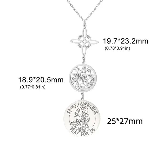 Arcange Saint Raphaël Michael Mary Gabriel médaille pendentif collier Bible anges charme avec téragr