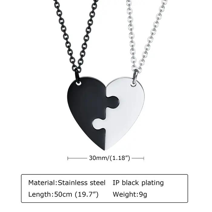 Colliers d'amitié BFF personnalisables en acier inoxydable avec pendentif cœur pour femmes pour toutes les occasions spéciales