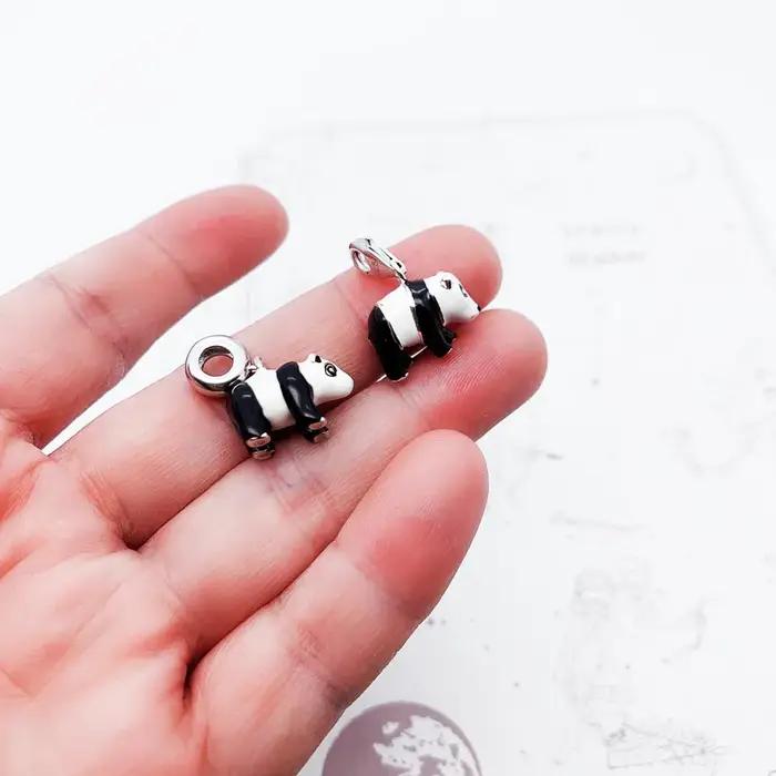 Pendentif Charme Panda Mignon en Argent Sterling 925 Pour Femmes et Hommes Occasions Spéciales
