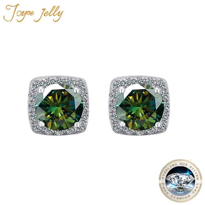 PomerceJelly-Boucles d'oreilles en diamant Moissanite pour femme