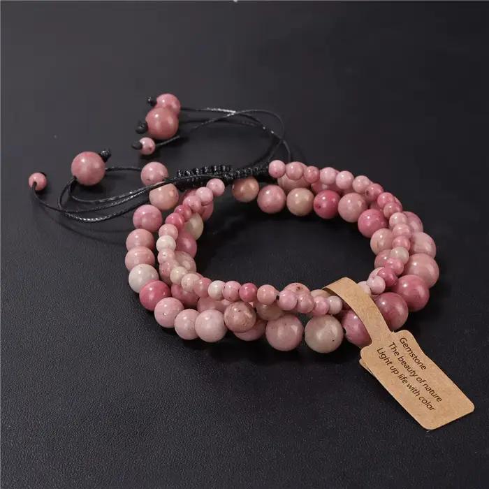 Bracelets minimalistes en Amazonite véritable pour femmes et hommes
