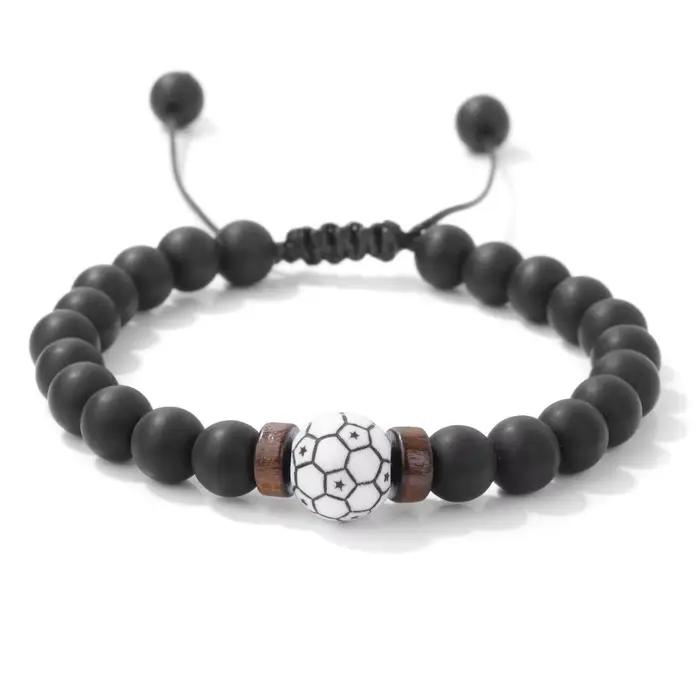 Nouveau Bracelet tissé à la main pour hommes, réglable, basket-ball, Baseball, volley-ball, Rugby, sport, Yoga, méditation, guérison