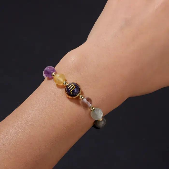 Bracelet en Pierre Naturelle des Signes du Zodiaque