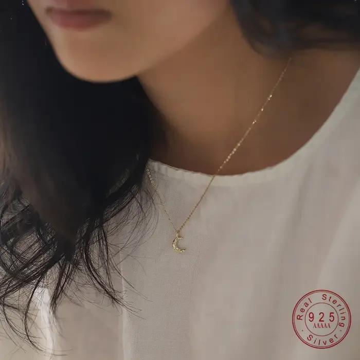 Collier en argent Sterling 925 véritable pour femmes