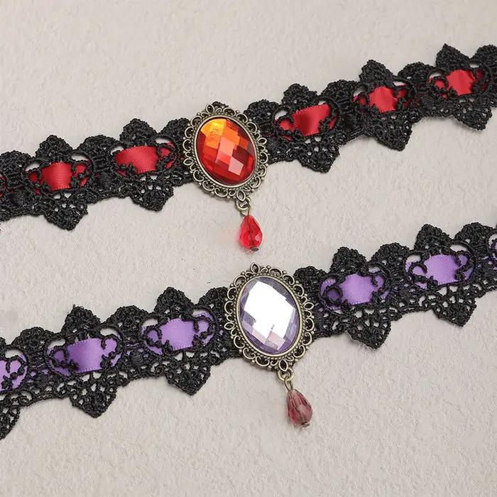 Dame Sautoirs Court Gothique Femmes Cou Bijoux Accessoire Fille Dentelle