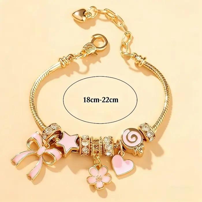 Bracelet réglable en forme de cœur pour femmes