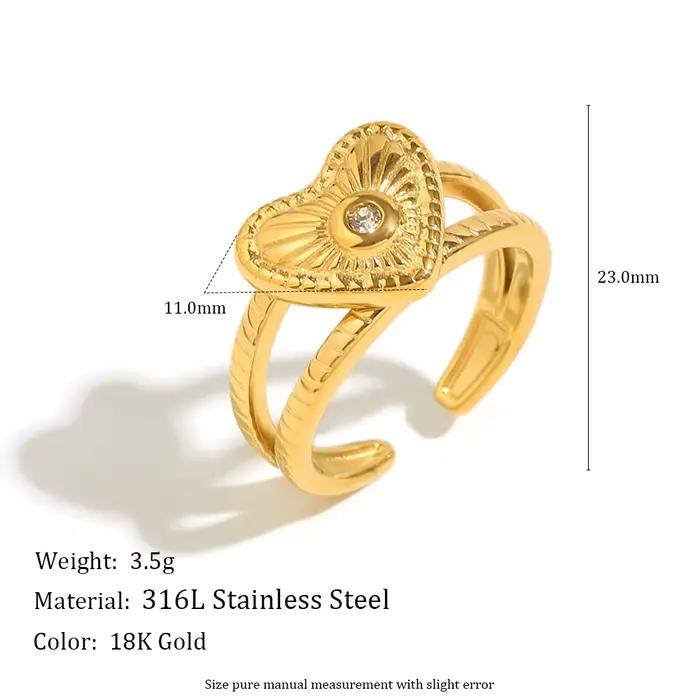 E.B.belle – bague manchette en forme de cœur pour femmes, nouveau Design, Style Vintage, haute quali
