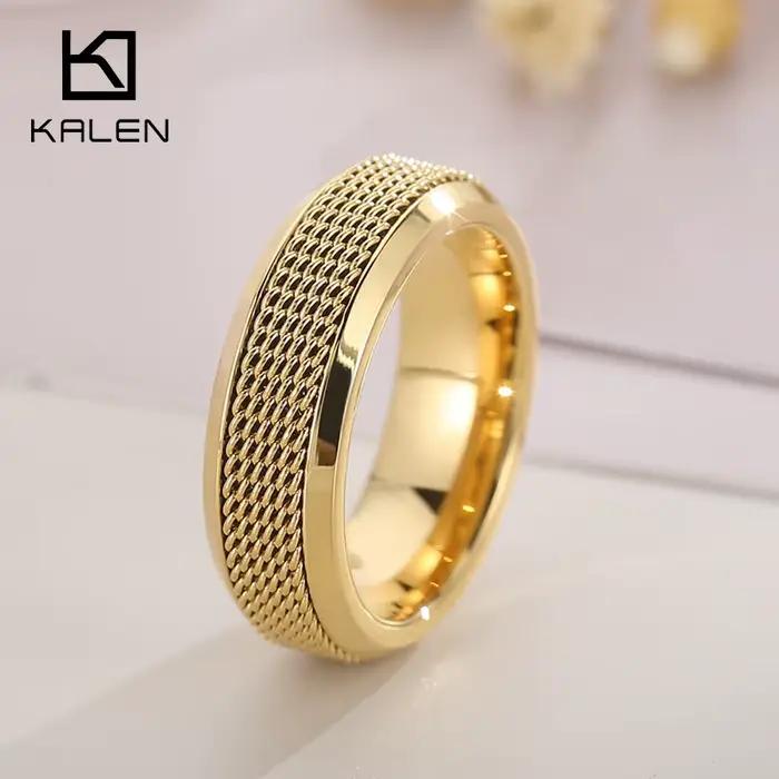 Bague de cocktail Bohemia en acier inoxydable plaqué or 18 carats pour femmes occasions spéciales et soirées de gala