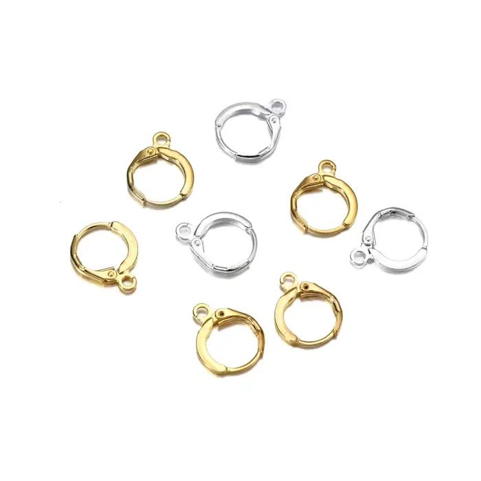 Boucles d'Oreilles à Levier en Or avec Crochets