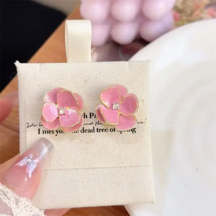 Boucles d'oreilles Vintage à fleurs pour femmes
